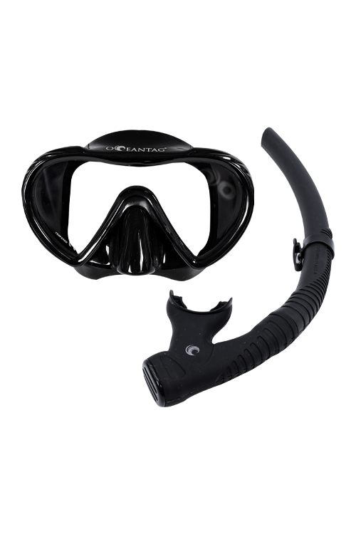 [21785] 오션테그 스노클링 세트 씨몬 블랙