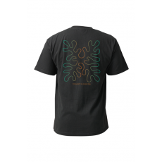 [21821] 오션테그 14수 반팔 티셔츠 코튼 숏 슬리브 블랙 Coral Orange-Green