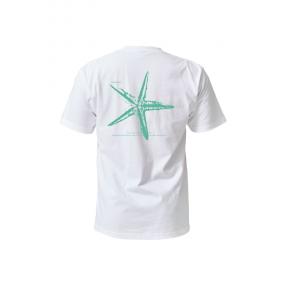 [21822] 오션테그 14수 반팔 티셔츠 코튼 숏 슬리브 화이트 Starfish Green