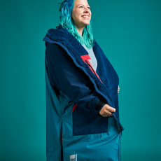 [20386] 컬러 블럭 드라이 에보 로브 틸 네이비 남여공용, COLOR BLOCK DRY EVO ROBE TEAL NAVY UNISEX