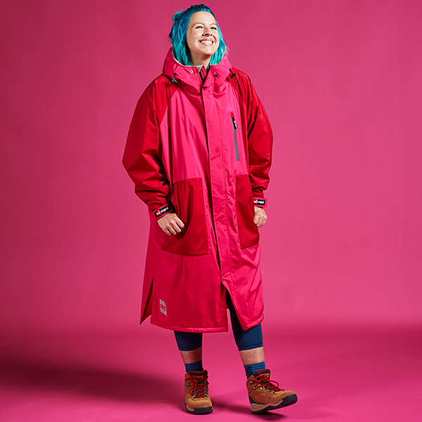 [20388] 컬러 블럭 드라이 에보 로브 핑크 레드 남여공용, COLOR BLOCK DRY EVO ROBE PINK RED UNISEX